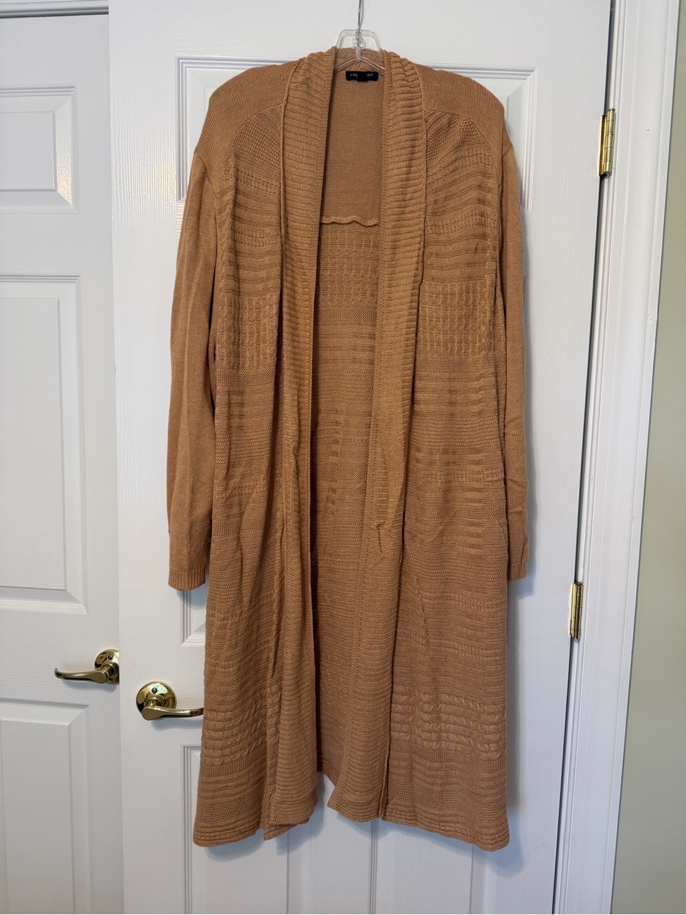 Lane Bryant long duster cardigan camel size 26 / 28